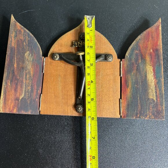 Vintage Wood and Metal Primitive Crucifix handmade Barquisimeto Venezuela - Picture 7 of 7
